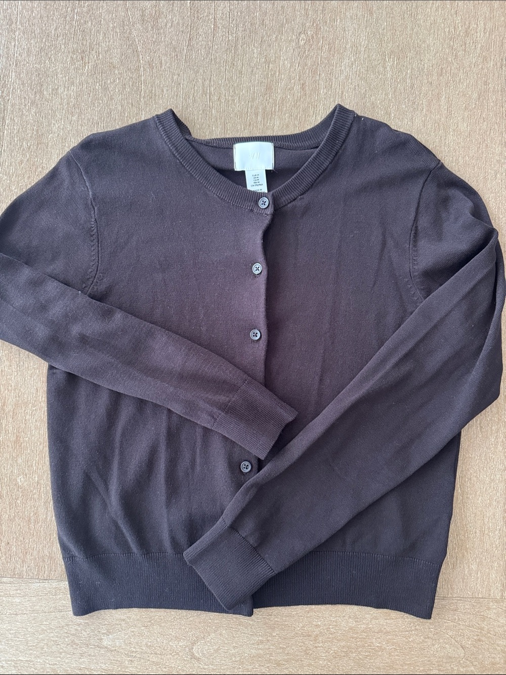 H&M Dark Brown Button-Front Women's Cardigan